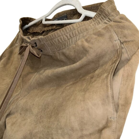 vince khaki suede leather shorts M - Picture 4 of 5